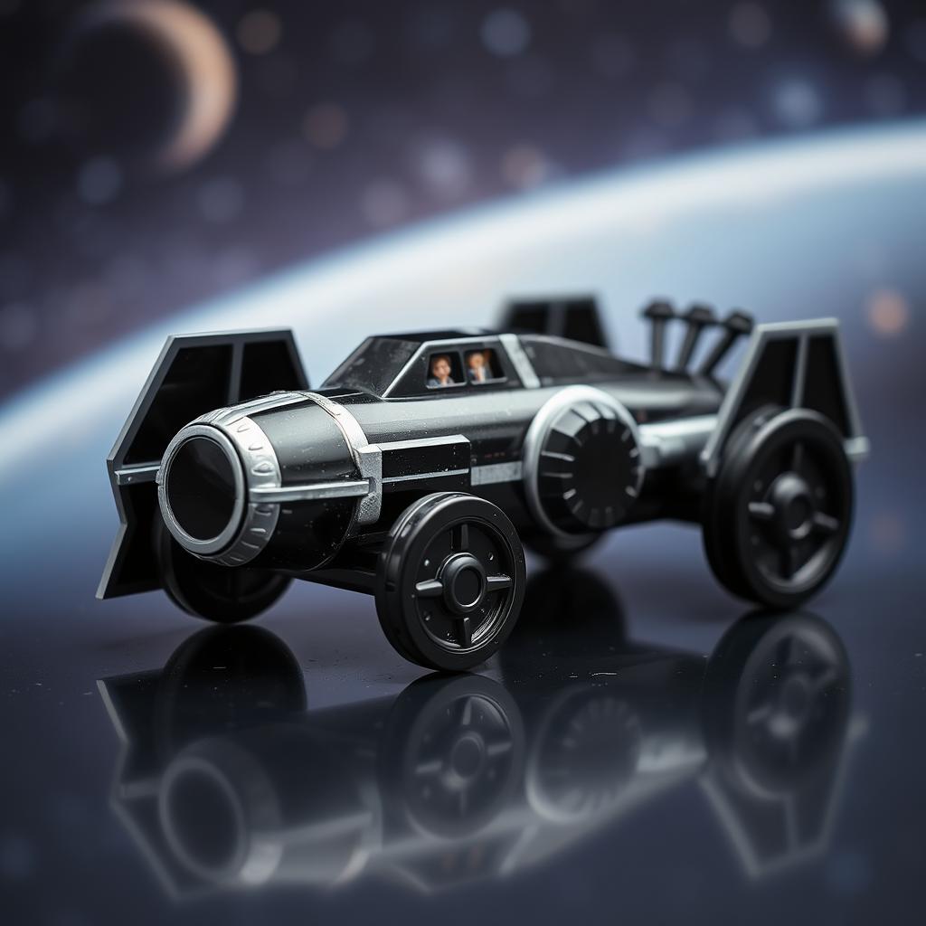 A creatively designed Pinewood Derby car inspired by the Star Wars universe