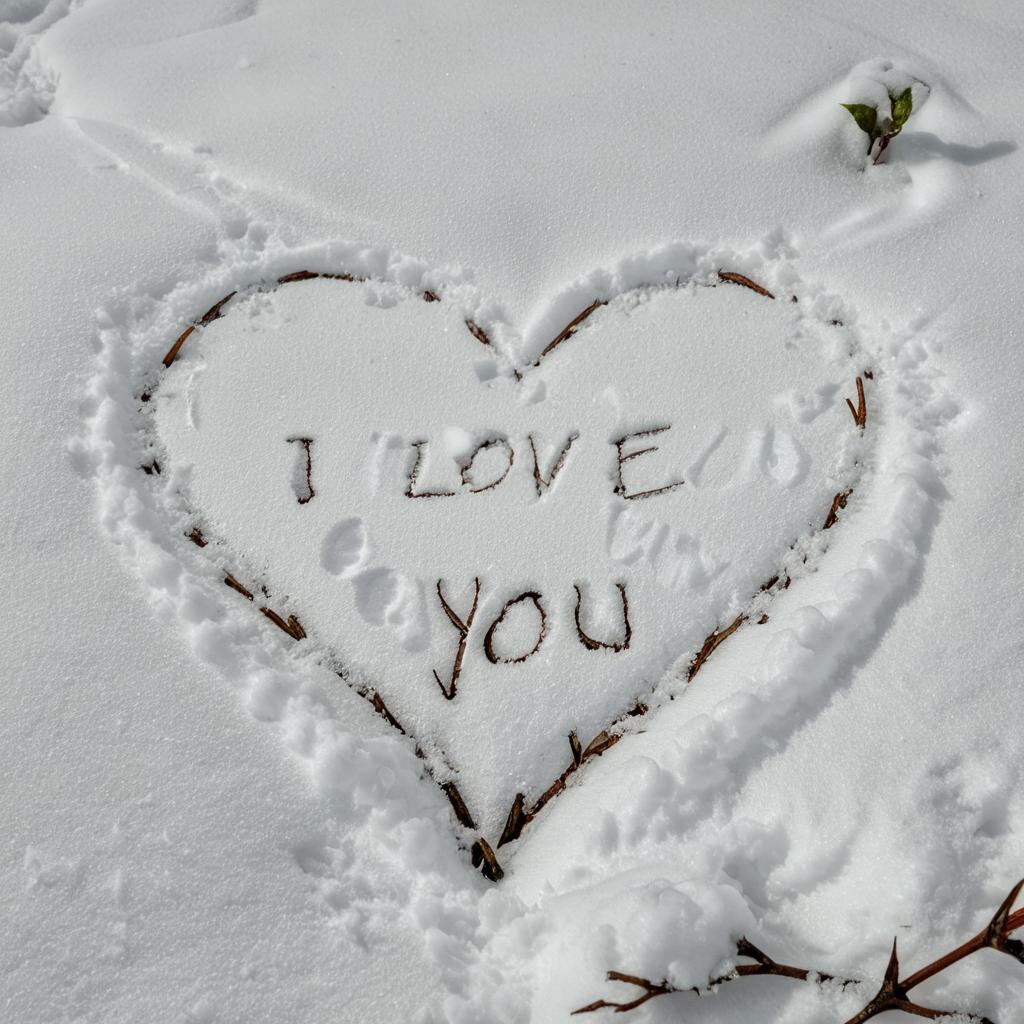 Cozy Winter Moments: Heart in the Snow