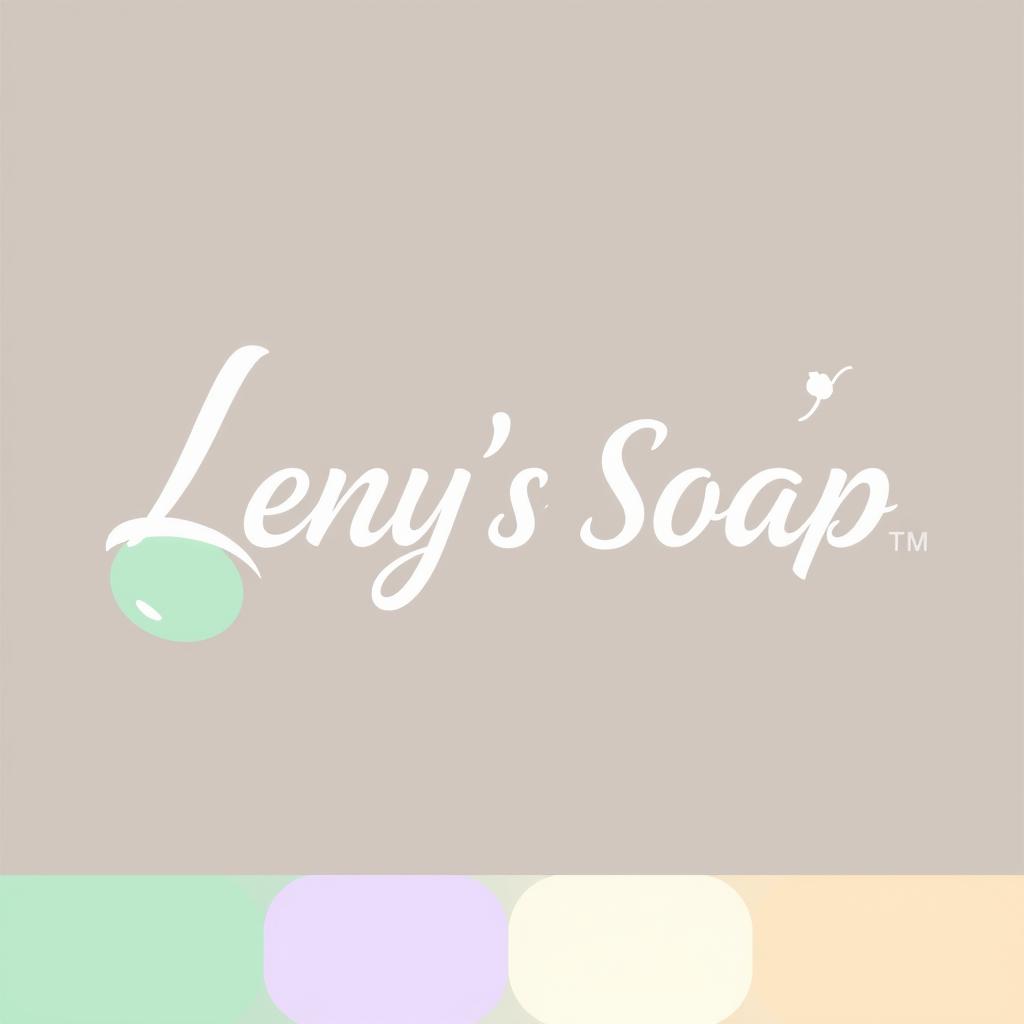 A modern and elegant logo design for 'Leny's Soap'