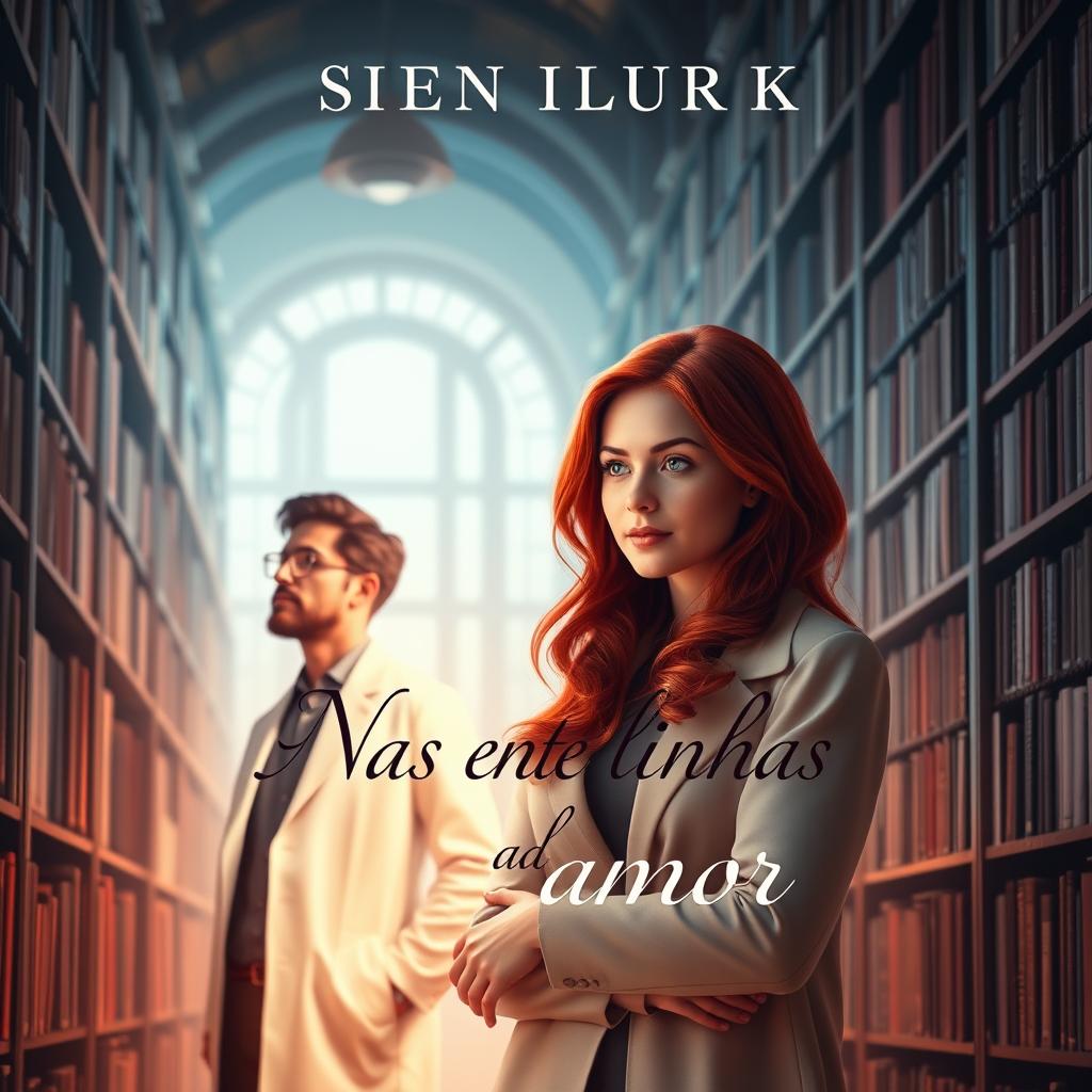 A stunning book cover for 'Nas entre linhas do amor', depicting an unforgettable romance that explores themes of love, loss, and second chances