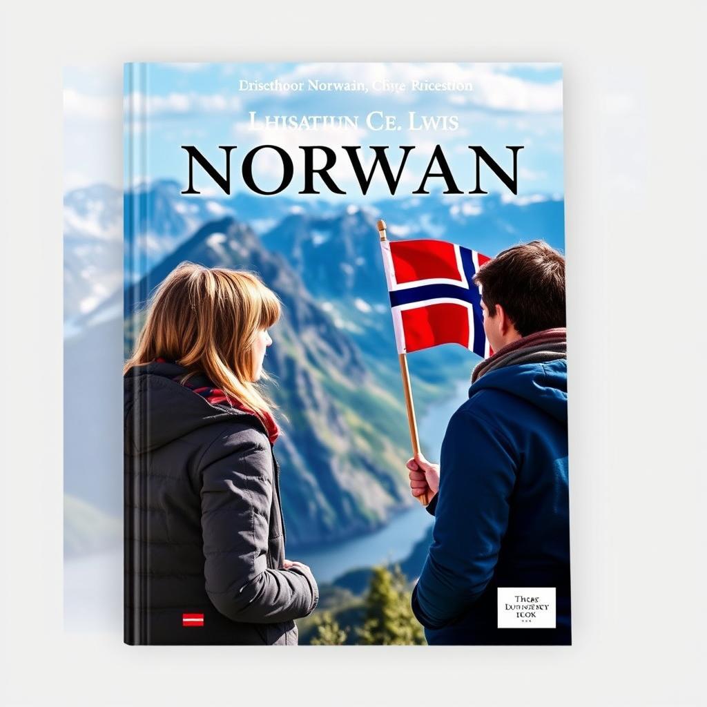 A book cover featuring breathtaking Norwegian mountains in the background