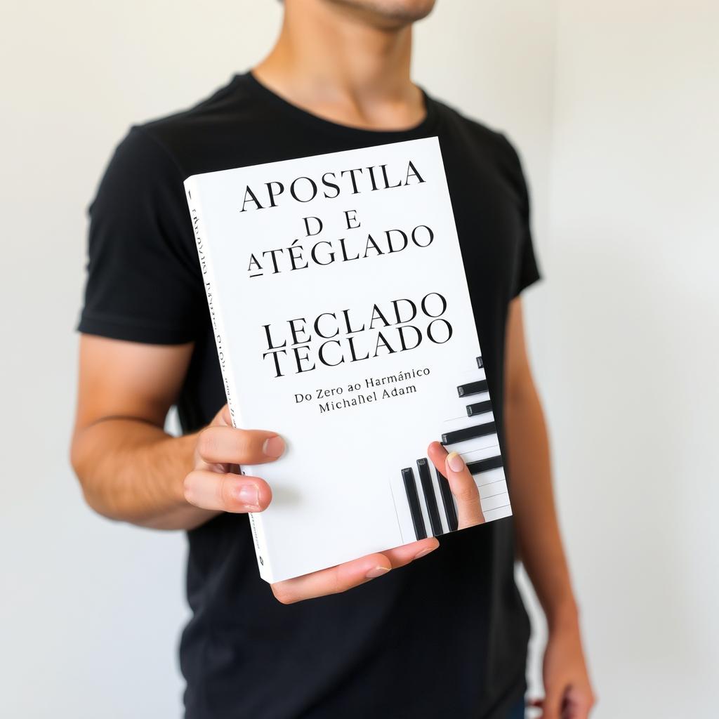A surrealistic book cover design featuring piano keys seamlessly merging with human fingers, creating the illusion of fingers playing the keys