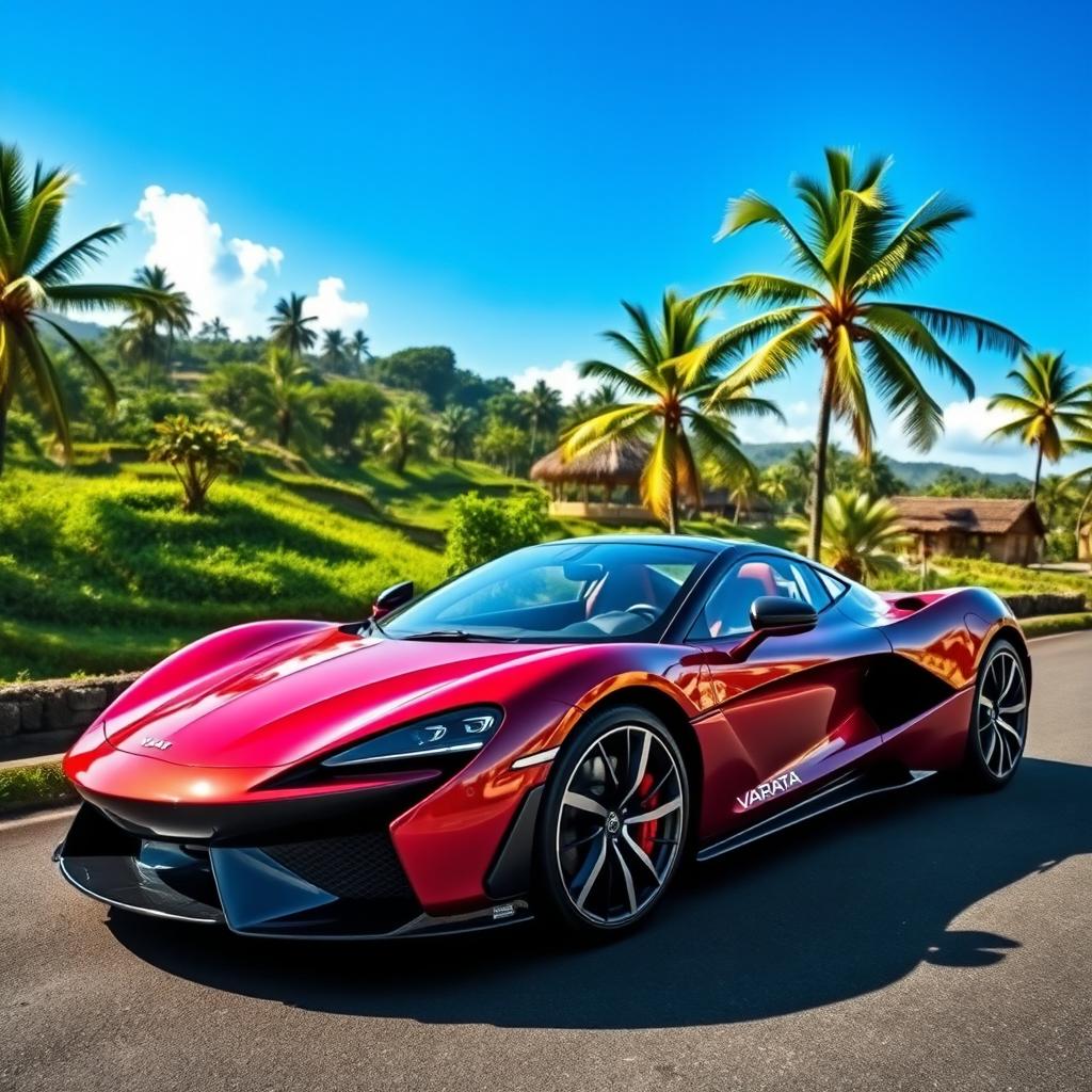 A sleek and modern sports car with the brand name "VARATA" prominently displayed