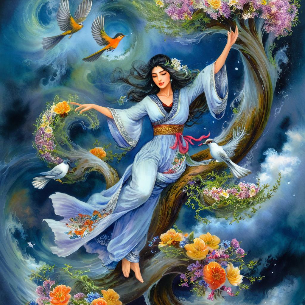 Ethereal Moonlit Serenity: A Mythical Journey