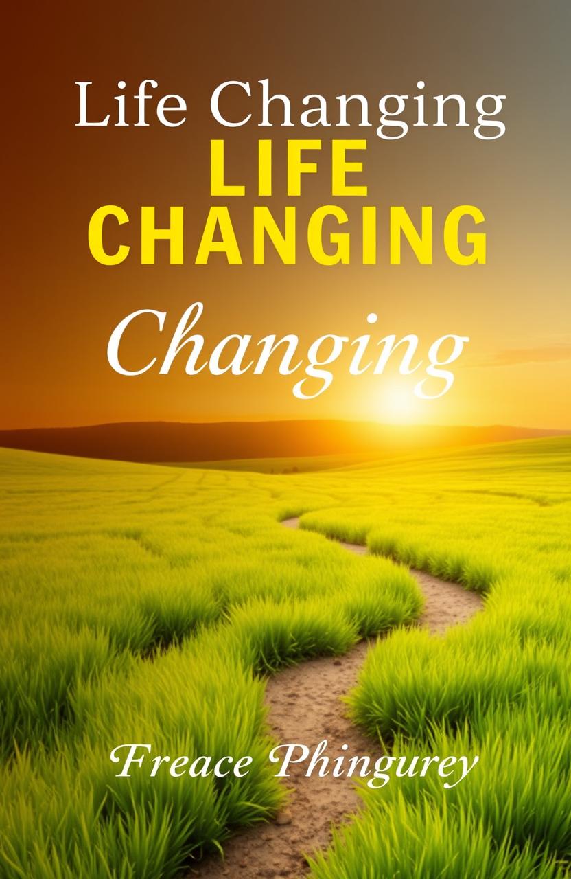 A captivating book cover design for a self-help book titled "Life Changing"