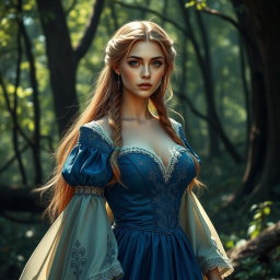 A beautiful female cleric, featuring an ethereal beauty with delicate facial features and an enchanting aura