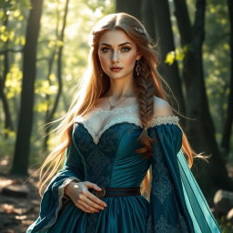 A beautiful female cleric, featuring an ethereal beauty with delicate facial features and an enchanting aura