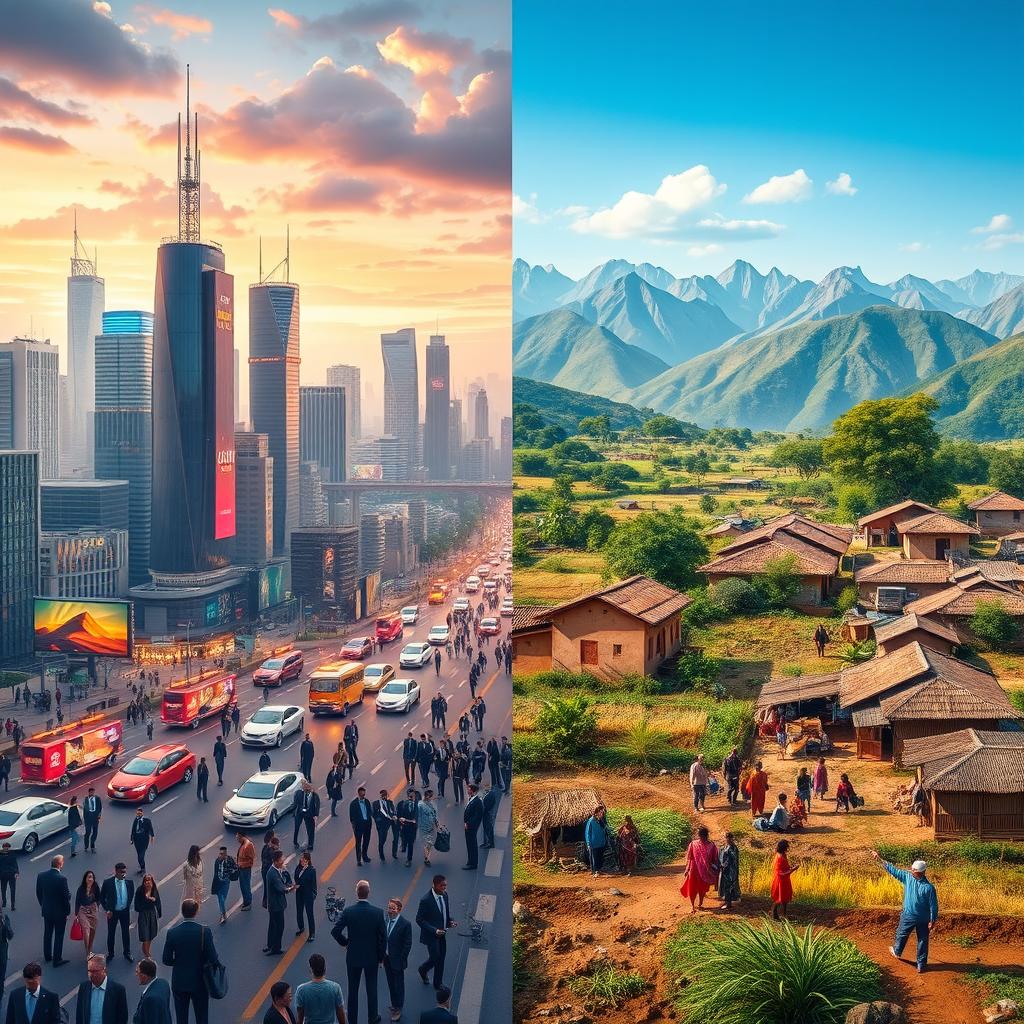 A striking visual representation of the stark contrast between the global north and global south