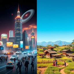 A striking visual representation of the stark contrast between the global north and global south
