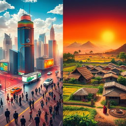 A striking visual representation of the stark contrast between the global north and global south
