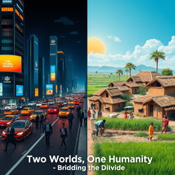 A captivating visual representation of the stark contrast between the global north and global south