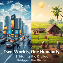 A captivating visual representation of the stark contrast between the global north and global south