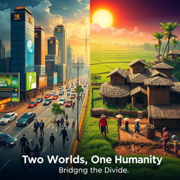 A captivating visual representation of the stark contrast between the global north and global south