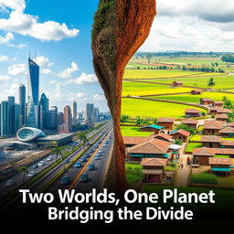 A visual juxtaposition showcasing the stark contrast between the Global North and Global South