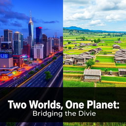 A visual juxtaposition showcasing the stark contrast between the Global North and Global South