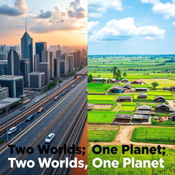 A visual juxtaposition showcasing the stark contrast between the Global North and Global South