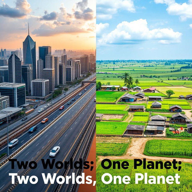A visual juxtaposition showcasing the stark contrast between the Global North and Global South