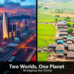 A visual juxtaposition showcasing the stark contrast between the Global North and Global South