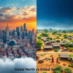 A striking visual representation of the dichotomy between the Global North and the Global South