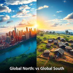 A striking visual representation of the dichotomy between the Global North and the Global South