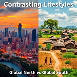A striking visual representation of the dichotomy between the Global North and the Global South