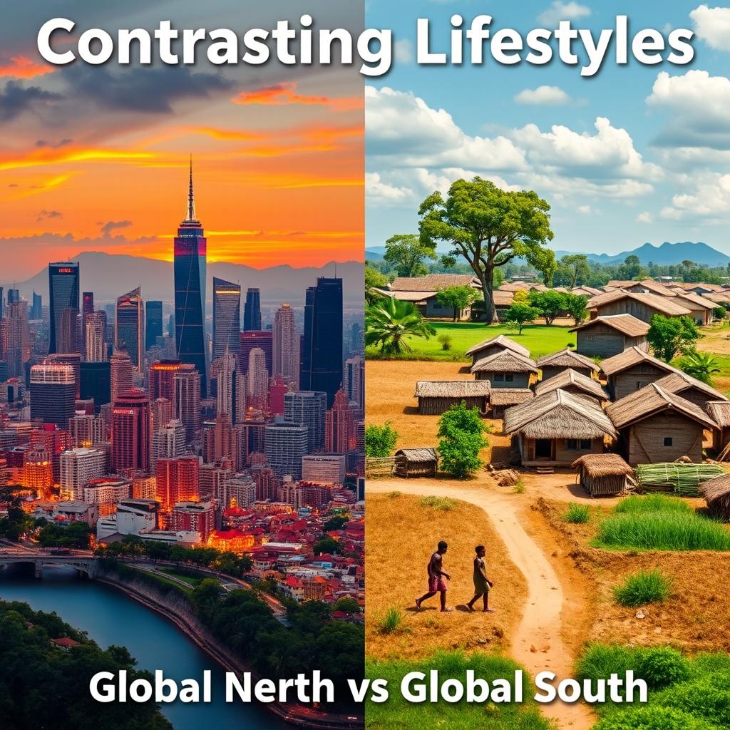 A striking visual representation of the dichotomy between the Global North and the Global South