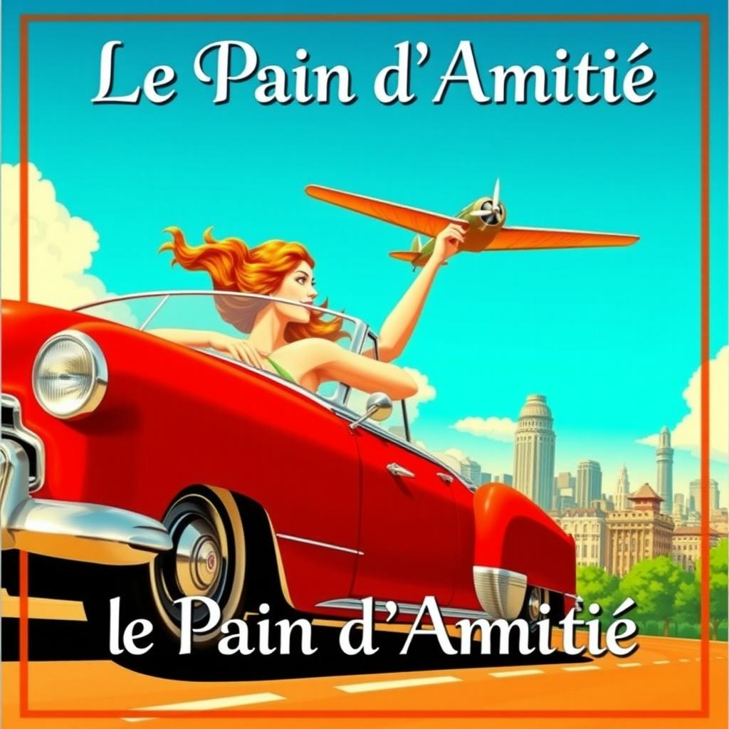 A captivating cover for a novel titled 'Le Pain d'Amitié', set in the 1920s