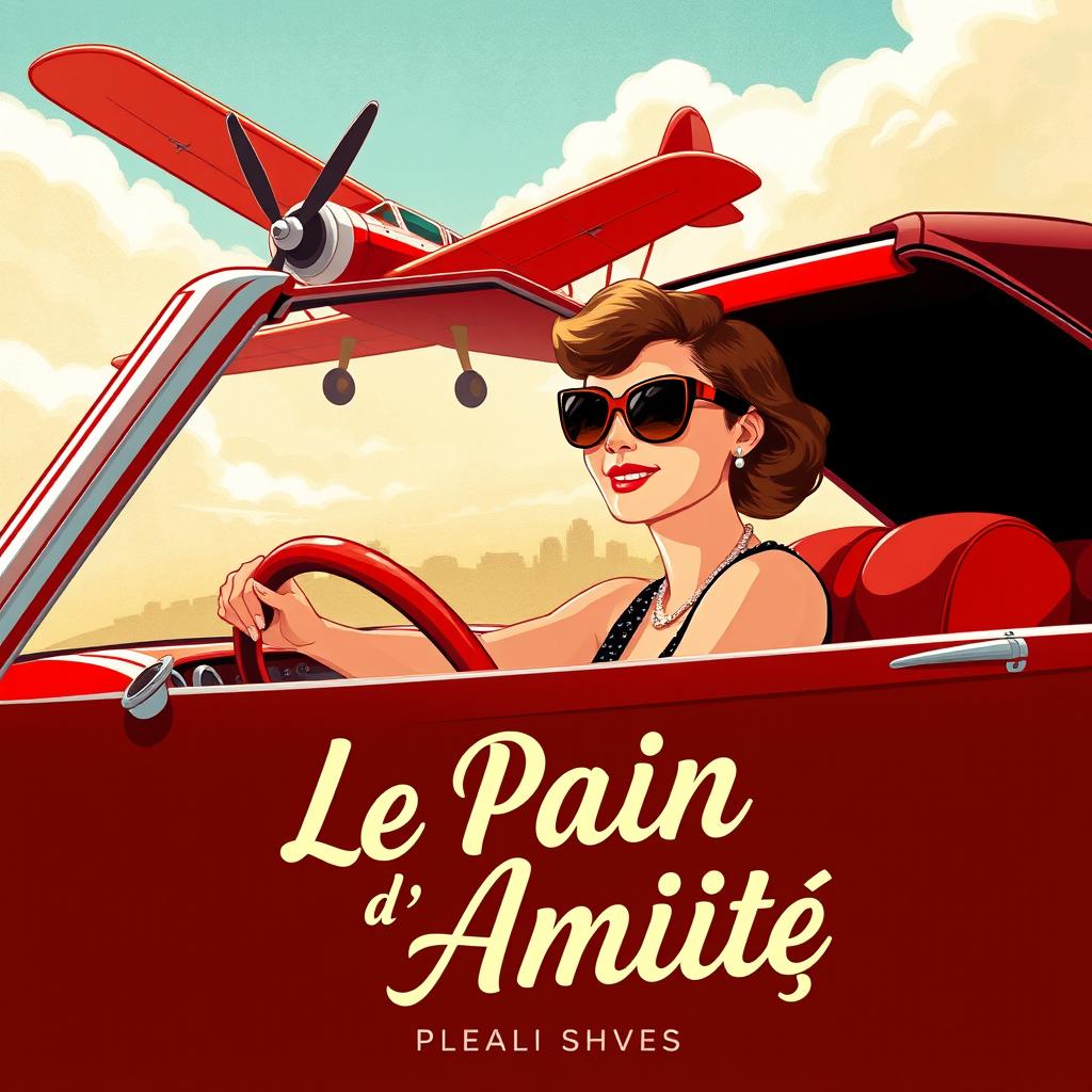 An illustration for the novel cover titled "Le Pain d'Amitié", set in the 1920s