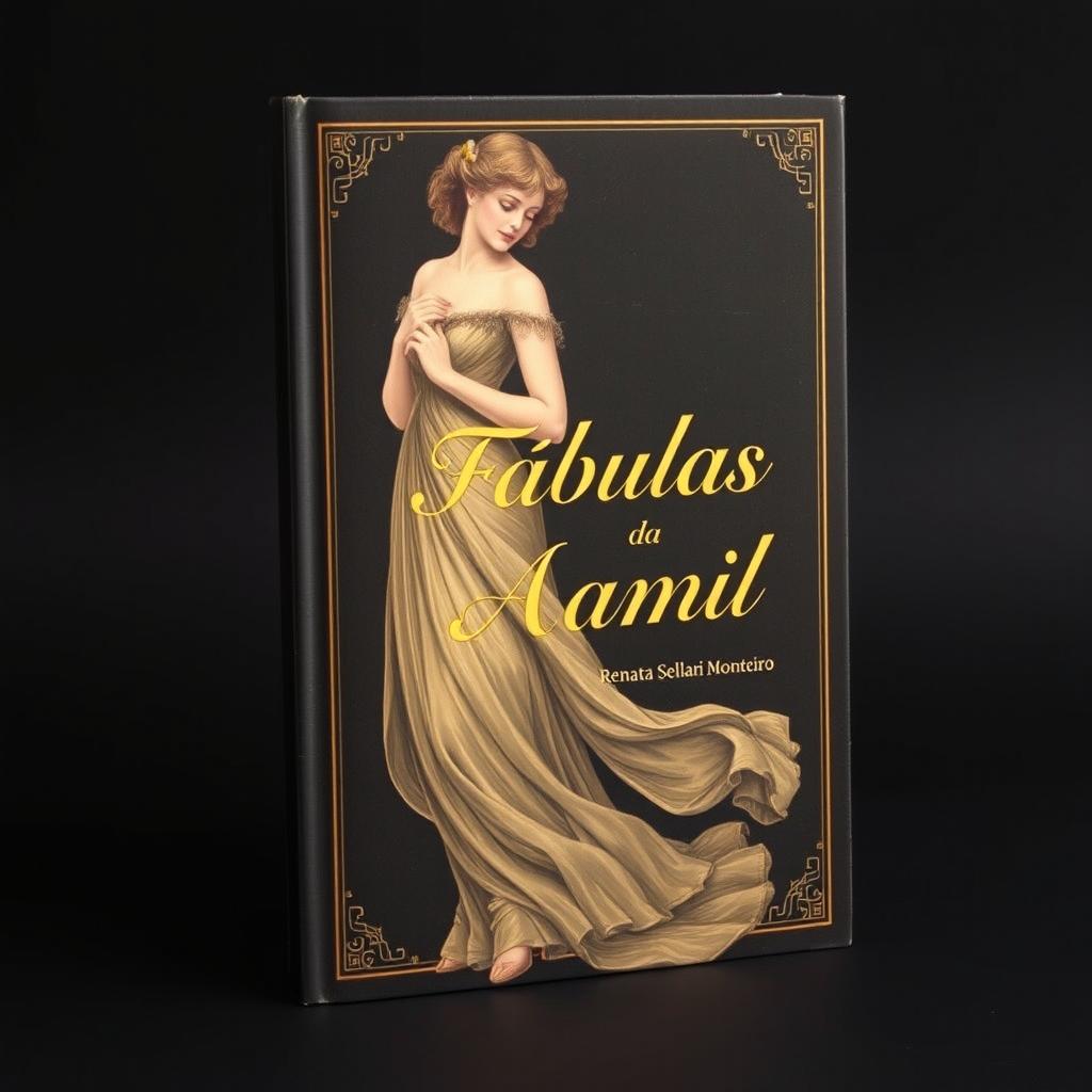 A beautiful vintage book cover featuring a delicate woman from the past, set against a black background