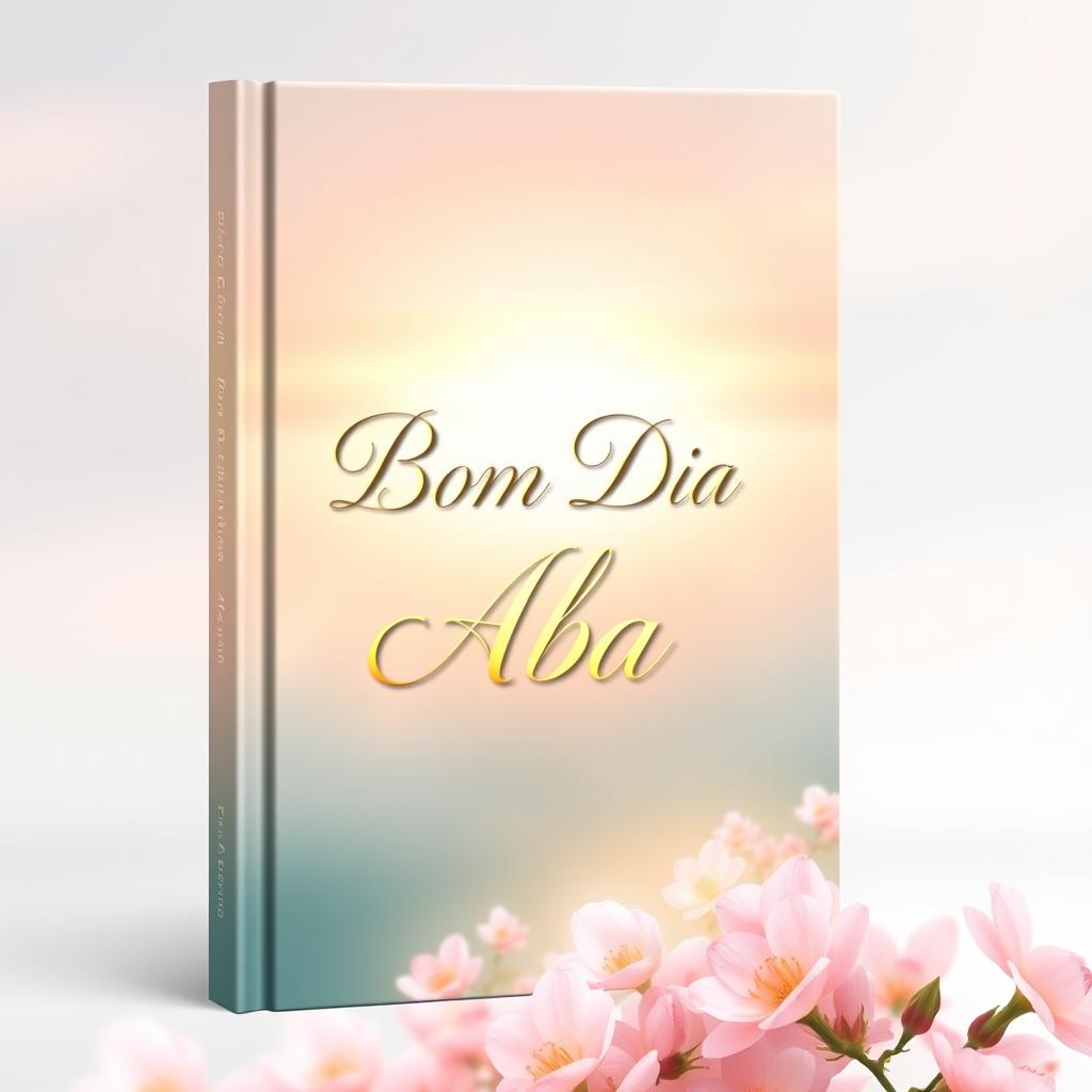 A beautiful and inviting cover design for a devotional book titled 'Bom Dia Aba'