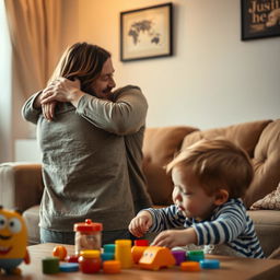 A couple in a romantic and affectionate embrace, sharing a tender moment that conveys love and connection