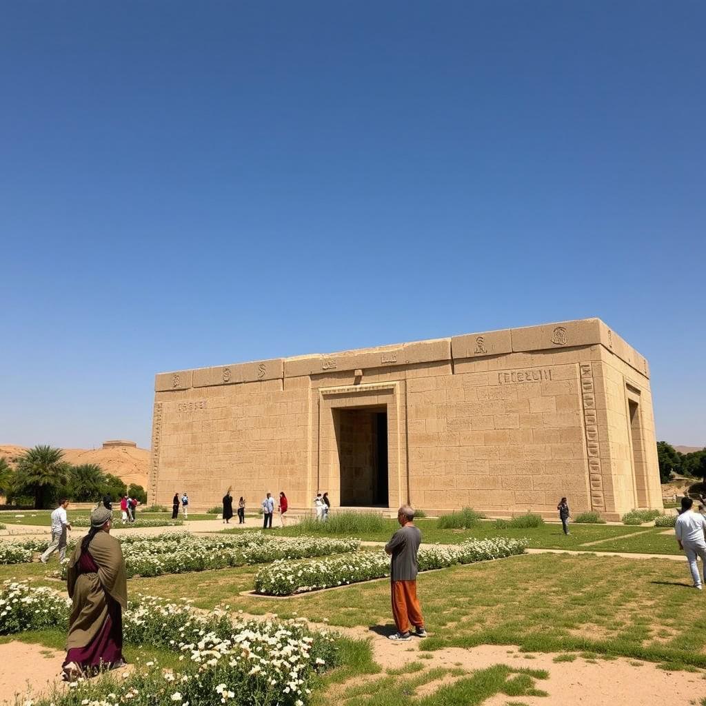 The magnificent tomb of Cyrus the Great, set in an expansive landscape