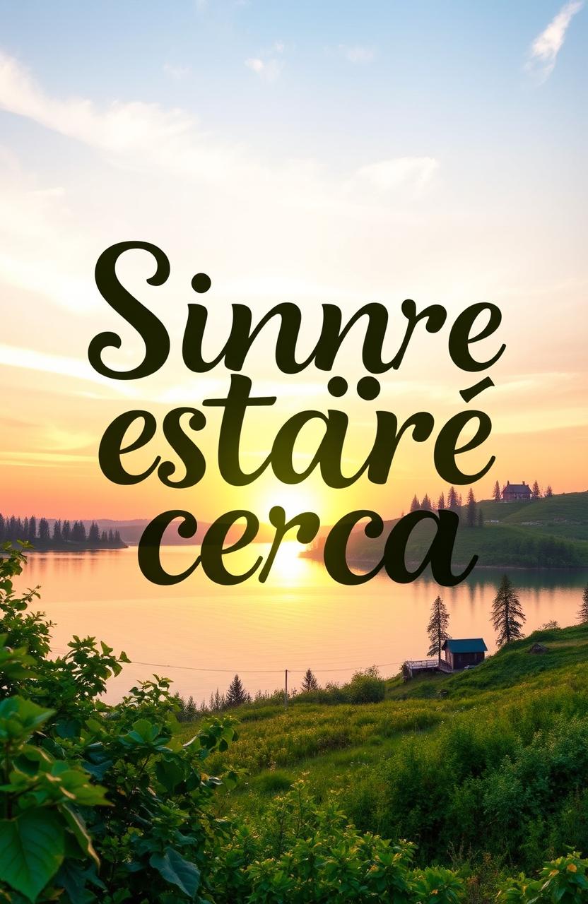 Create a visually engaging image incorporating the title 'Siempre estaré cerca' using an interesting typographic design