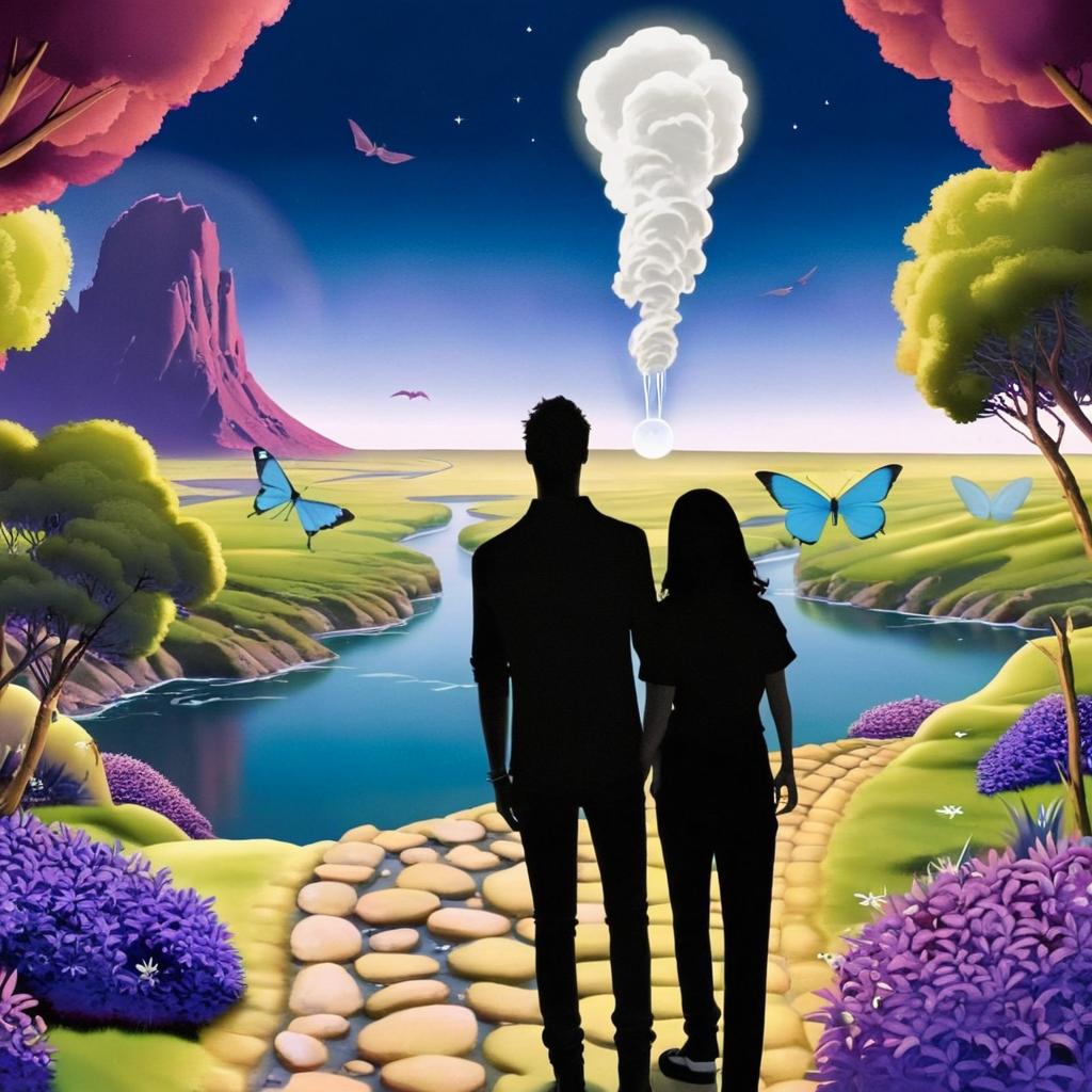 Moonlit Romance: A Couple's Embrace by the Sea