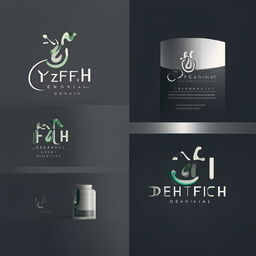 A stylish and modern logo for a dental clinic prominently featuring the lettering 'YZFH'. The logo incorporates dental-related graphics in a tasteful and professionally designed layout.