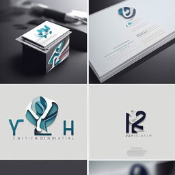 A stylish and modern logo for a dental clinic prominently featuring the lettering 'YZFH'. The logo incorporates dental-related graphics in a tasteful and professionally designed layout.