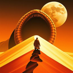 A movie poster in cubism art style for the film Dune