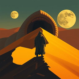 A movie poster in cubism art style for the film Dune
