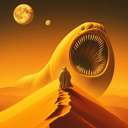 A movie poster in cubism art style for the film Dune