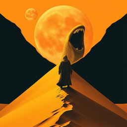 A movie poster in abstractism art style for the film Dune