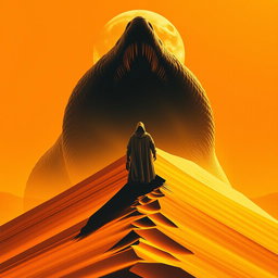 A movie poster in abstractism art style for the film Dune