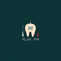 A professional logo for a dental clinic, presenting the acronym 'YZFH'. The design combines dentistry symbols with the letters in a creative, modern style, and uses a color scheme that conveys cleanliness and trust.