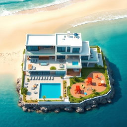 Serene Beachfront Villa Floor Plan