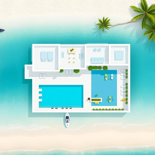 Dreamy Beachfront Villa Floor Plan