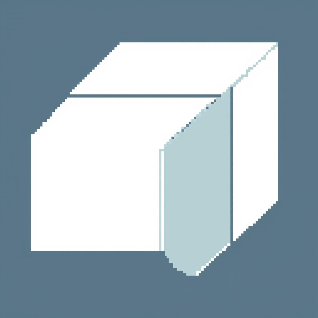 A pixel art representation of an AutoCAD block design, featuring a simple geometric shape or technical drawing, suitable for architectural or engineering purposes