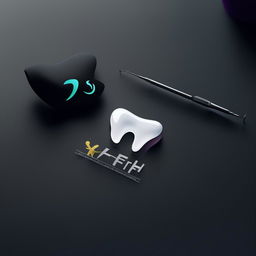 A sleek and professional logo for a dental clinic with the initials 'YZFH'. It features dental symbols cleverly incorporated into the design with a clean, modern font, rendering an overall unique brand image.