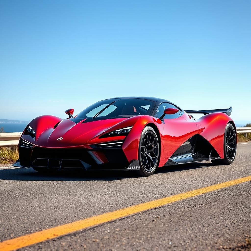 A stunning hypercar that elegantly combines a classic vintage aesthetic with modern technological features