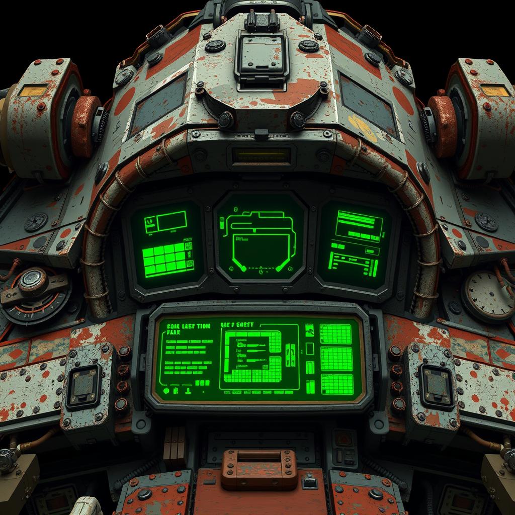 A rugged, old-fashioned spaceship inspired by classic sci-fi series like Firefly and Farscape