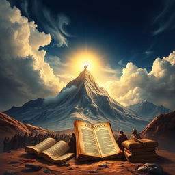 A striking depiction of Mount Sinai, showcasing its significance in Biblical history