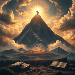 A striking depiction of Mount Sinai, showcasing its significance in Biblical history